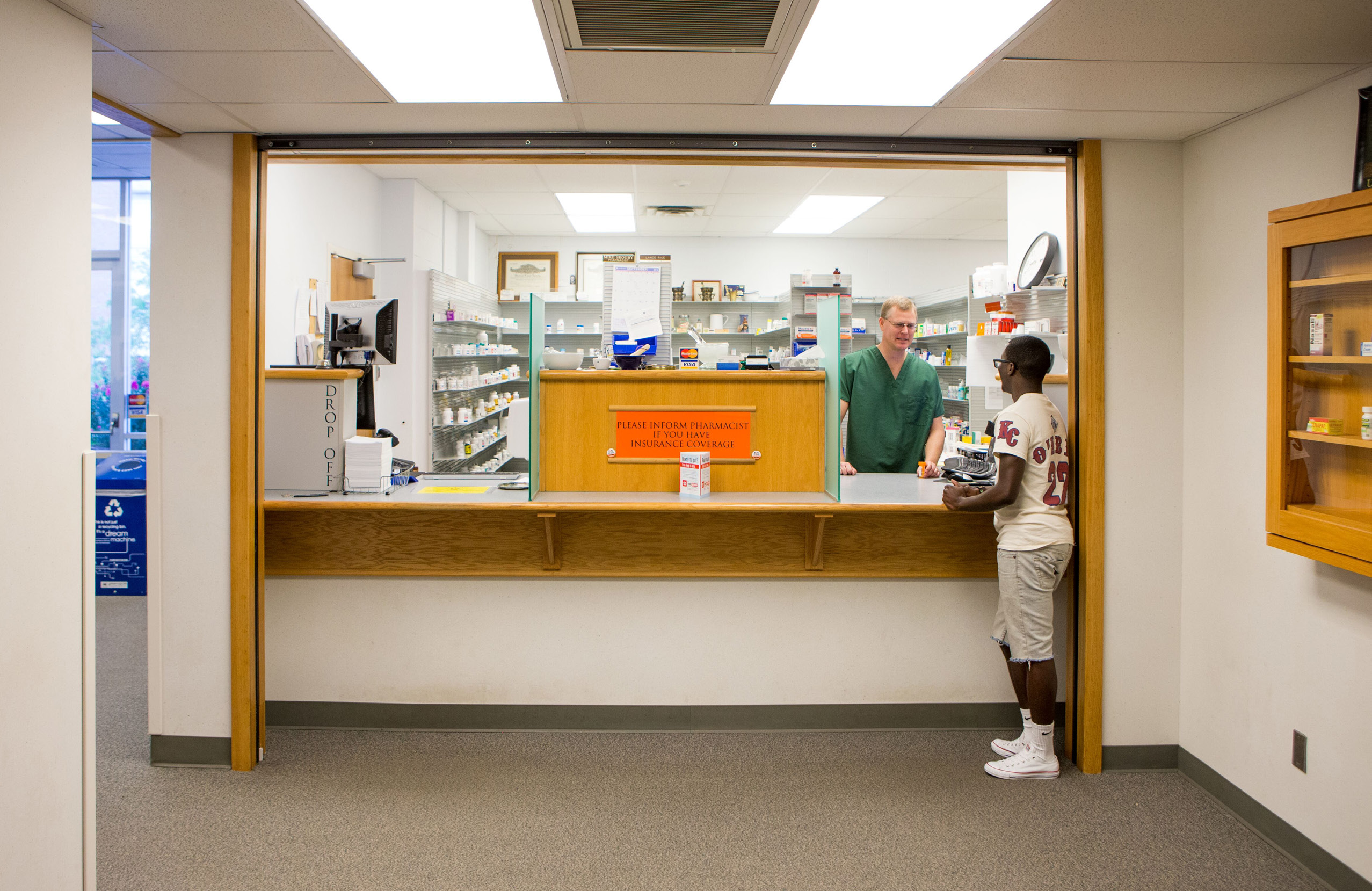 A student utilizing University Health Services resources. 