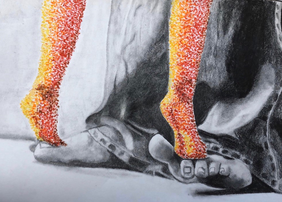 Little Dancing Feet. Artwork by Saghar Mirtarazjani